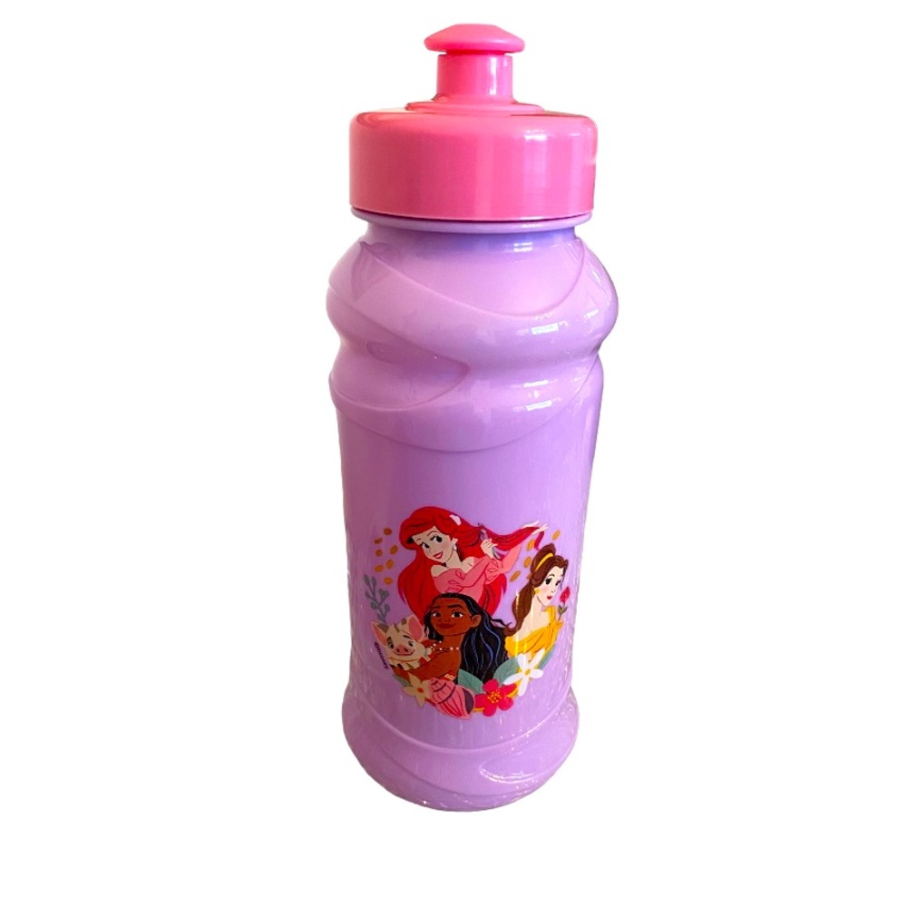 NWT Disney Princess Belle Floral 16 Oz Travel Non Spill Water Bottle Lavender